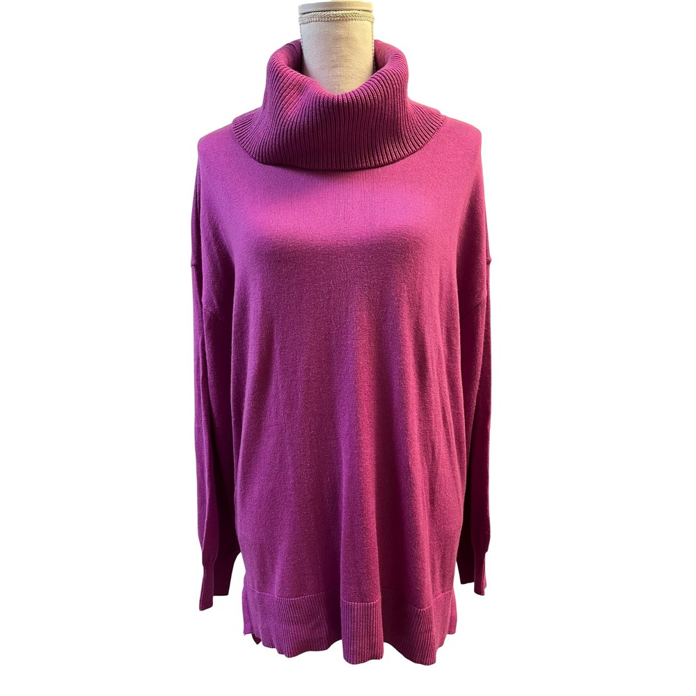 Loft Tunic Sweater XL Magenta Cozy Boho Ski Soft Oversized Layer Casual Travel